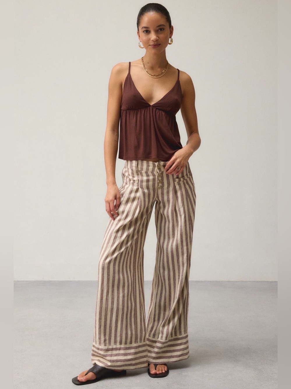 Urban Daybreak Linen Blend Wide Leg Pants